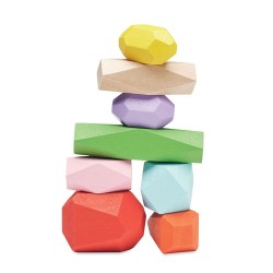 Jeu de Construction Éco-responsable en Bois Empilable - 8 Pièces DOLMEN Matières : bois Couleurs : beige cadeau entreprise pas c