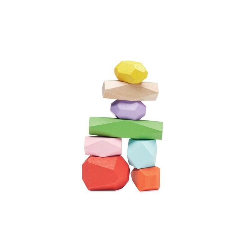 Jeu de 8 Pierres Empilables en Bois DOLMEN