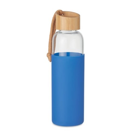 Bouteille en verre  500 ml CHAI Matières : verre Couleurs : bleu royal personnalisable avec votre logo