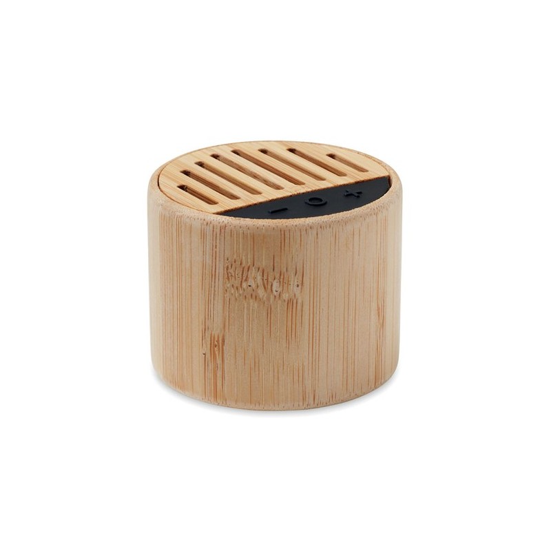 Haut-parleur sans fil bambou ROUND LUX Haut-parleur sans fil bambou ROUND LUX