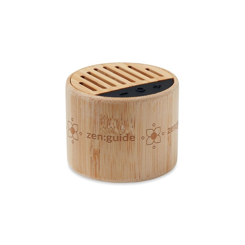 Haut-parleur sans fil bambou ROUND LUX