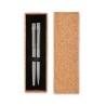 Stylos Éco-responsables en Acier Inox Recyclé - GRAZ SET Matières : papier Couleurs : argenté mat personnalisable avec votre log