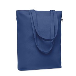 Sac shopping  en toile 270 gr/m personnalisé COCO Matières : coton biologique Couleurs : bleu accessoire événementiel unique