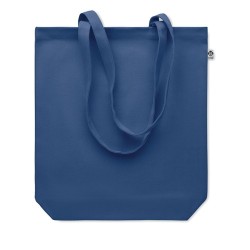 Sac shopping  en toile 270 gr/m personnalisé COCO Matières : coton biologique Couleurs : bleu marquage couleur éclatante