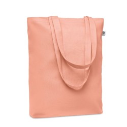Sac shopping  en toile 270 gr/m personnalisé COCO Matières : coton biologique Couleurs : orange cadeau entreprise pas cher