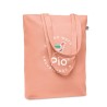 Sac shopping  en toile 270 gr/m personnalisé COCO Matières : coton biologique Couleurs : orange marquage laser ultra précis