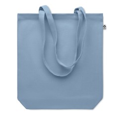Sac shopping  en toile 270 gr/m personnalisé COCO Matières : coton biologique Couleurs : bleu bébé impression logo haute qualité