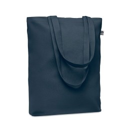 Sac shopping  en toile 270 gr/m personnalisé COCO Matières : coton biologique Couleurs : bleu marine cadeau collaborateur premiu