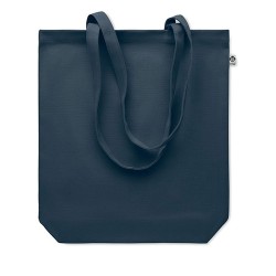 Sac shopping  en toile 270 gr/m personnalisé COCO Matières : coton biologique Couleurs : bleu marine cadeau entreprise pas cher
