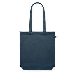 Sac shopping  en toile 270 gr/m personnalisé COCO Matières : coton biologique Couleurs : bleu marine personnalisation rapide en 