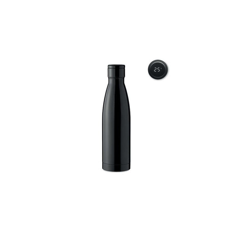 Bouteille isotherme publicitaire 500ml personnalisée BELO LUX Matières : acier inoxydable Couleurs : noir