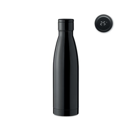 Bouteille isotherme publicitaire 500ml personnalisée BELO LUX Matières : acier inoxydable Couleurs : noir