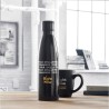Bouteille isotherme publicitaire 500ml personnalisée BELO LUX Matières : acier inoxydable Couleurs : noir cadeau entreprise pas 