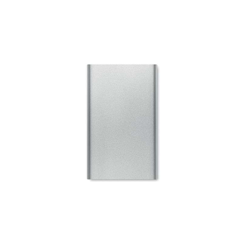 Powerbank Personnalisé 4000 mAh Type C - POWERFLAT C Couleurs : argenté mat cadeau collaborateur premium