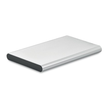 Powerbank Personnalisé 4000 mAh Type C - POWERFLAT C Couleurs : argenté mat objet publicitaire robuste