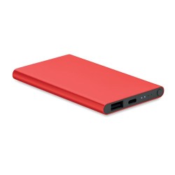 Powerbank Personnalisé 4000 mAh Type C - POWERFLAT C Couleurs : rouge personnalisable avec votre logo