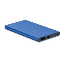 Powerbank Personnalisé 4000 mAh Type C - POWERFLAT C Couleurs : bleu royal impression haute définition