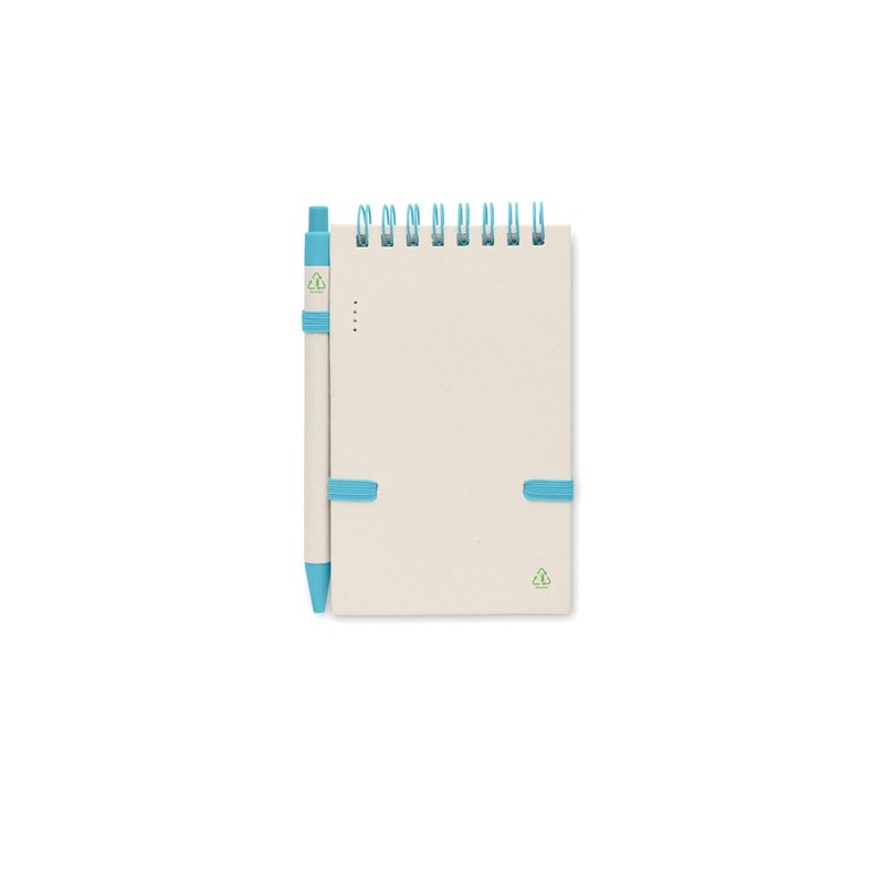 Carnet Éco-responsable en Carton de Lait Recyclé MITO SET Couleurs : turquoise Matières : carton de lait recyclé cadeau collabor