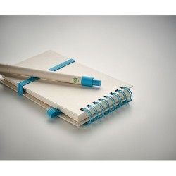 Carnet Éco-responsable en Carton de Lait Recyclé MITO SET Couleurs : turquoise Matières : carton de lait recyclé livraison expre