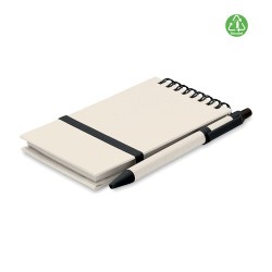 Carnet Éco-responsable en Carton de Lait Recyclé MITO SET Couleurs : noir Matières : carton de lait recyclé impression haute déf
