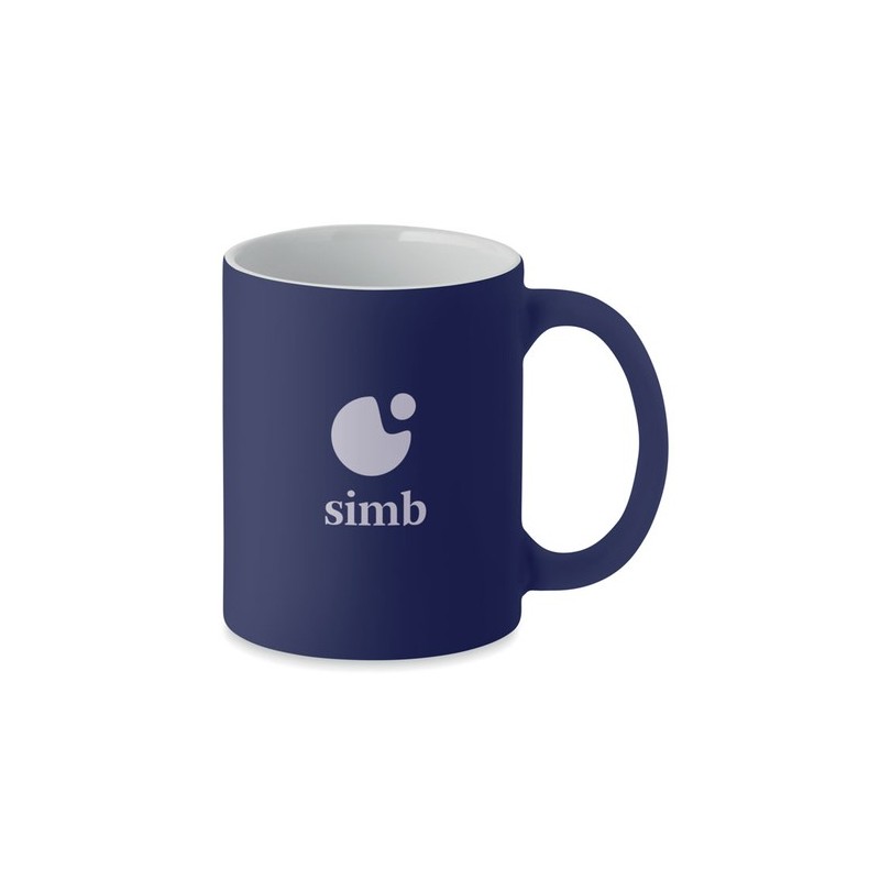 Mug en céramique mate 300 ml personnalisé DUBLIN COLOUR Matières : grès Couleurs : bleu marine personnalisation rapide en France