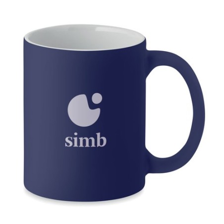 Mug en céramique mate 300 ml personnalisé DUBLIN COLOUR Matières : grès Couleurs : bleu marine personnalisation rapide en France