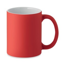 Mug en céramique mate 300 ml personnalisé DUBLIN COLOUR Matières : grès Couleurs : rouge personnalisable avec votre logo