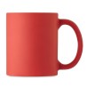 Mug en céramique mate 300 ml personnalisé DUBLIN COLOUR Matières : grès Couleurs : rouge marquage laser ultra précis