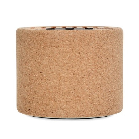 Haut-parleur sans fil  en liège ROUND Matières : métal Couleurs : beige personnalisable avec votre logo