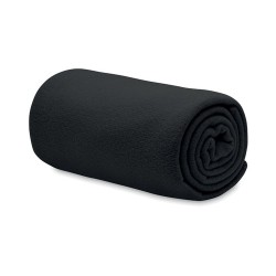 Couverture polaire  RPET 130gr - BOGDA Matières : PET recyclé Couleurs : noir goodies personnalisé en stock