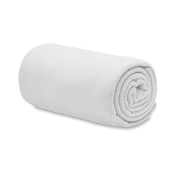 Couverture polaire  RPET 130gr - BOGDA Matières : PET recyclé Couleurs : blanc goodies publicitaire durable