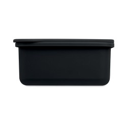 Boîte à lunch personnalisée avec couverts - SUNDAY Matières : polypropylène (PP) Couleurs : noir objet promo petit budget