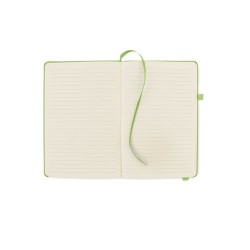Carnet A5 ligné en PU recyclé ARPU Matières : papier recyclé Couleurs : vert citron personnalisable avec votre logo