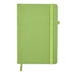 Carnet A5 ligné en PU recyclé ARPU Matières : papier recyclé Couleurs : vert citron impression haute définition