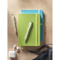Carnet A5 ligné en PU recyclé ARPU Matières : papier recyclé Couleurs : vert citron objet publicitaire robuste