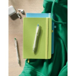 Carnet A5 ligné en PU recyclé ARPU Matières : papier recyclé Couleurs : vert citron objet promo petit budget