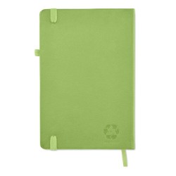 Carnet A5 ligné en PU recyclé ARPU Matières : papier recyclé Couleurs : vert citron personnalisation sur mesure