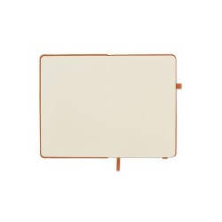 Carnet A5 ligné en PU recyclé ARPU Matières : papier recyclé Couleurs : orange personnalisation rapide en France
