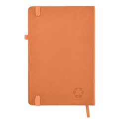 Carnet A5 ligné en PU recyclé ARPU Matières : papier recyclé Couleurs : orange marquage couleur éclatante