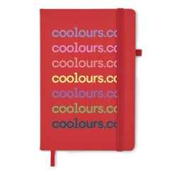 Carnet A5 ligné en PU recyclé ARPU Matières : papier recyclé Couleurs : rouge marquage laser ultra précis