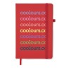 Carnet A5 ligné en PU recyclé ARPU Matières : papier recyclé Couleurs : rouge marquage laser ultra précis