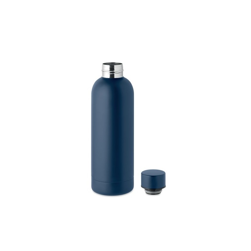 Bouteille  en acier inox recyclé ATHENA Couleurs : bleu marine Matières : acier inoxydable recyclé objet promo petit budget