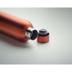 Bouteille  en acier inox recyclé ATHENA Couleurs : orange Matières : acier inoxydable recyclé personnalisation sur mesure