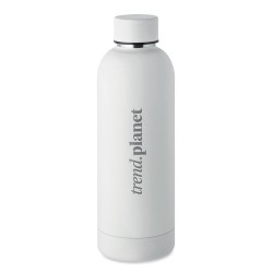 Bouteille  en acier inox recyclé ATHENA Couleurs : blanc Matières : acier inoxydable recyclé personnalisable avec votre logo