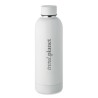 Bouteille  en acier inox recyclé ATHENA Couleurs : blanc Matières : acier inoxydable recyclé personnalisable avec votre logo