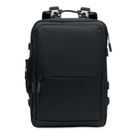 Sac à dos  600D RPET personnalisé - SOPHIS Matières : PET recyclé Couleurs : noir personnalisable avec votre logo