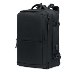Sac à dos  600D RPET personnalisé - SOPHIS Matières : PET recyclé Couleurs : noir cadeau entreprise pas cher