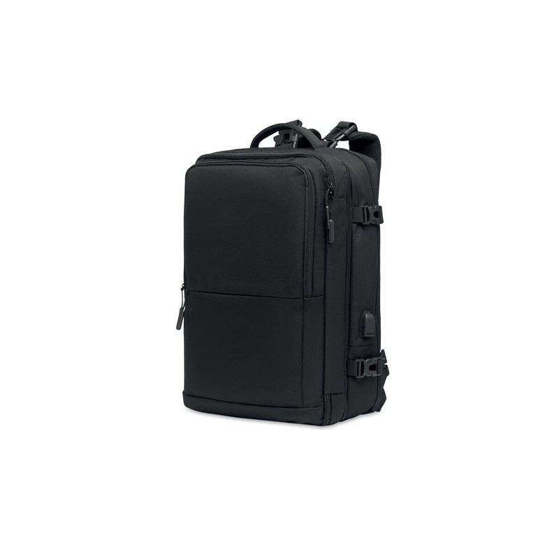 Sac à dos  600D RPET personnalisé - SOPHIS Matières : PET recyclé Couleurs : noir cadeau entreprise pas cher