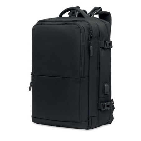 Sac à dos  600D RPET personnalisé - SOPHIS Matières : PET recyclé Couleurs : noir cadeau entreprise pas cher