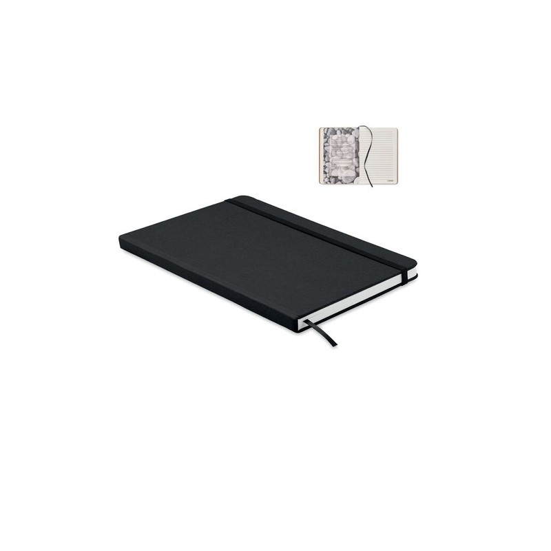 Carnet A5 Éco-responsable en Carton Recyclé Personnalisé STEIN Matières : papier de pierre Couleurs : noir cadeau entreprise pas